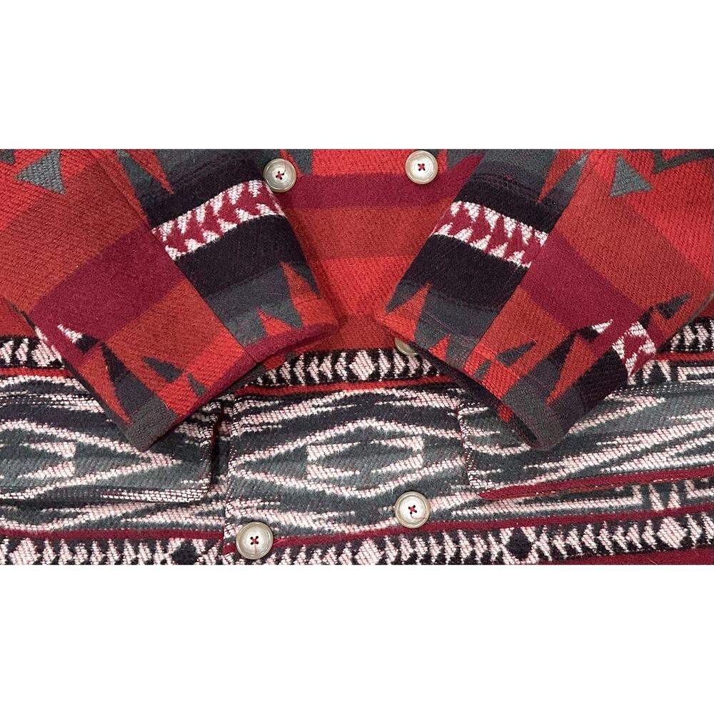 Vintage Ralph Lauren Polo Aztec Navajo Wool Jacket Quilted Inside RARE Sz Large - Picture 9 of 11
